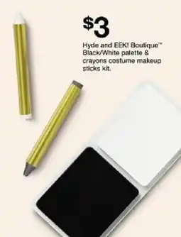 Target Hyde and EEK! Boutique Black/White palette & crayons costume makeup sticks kit oferta