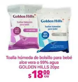 La Comer Golden Hills toalla húmeda de bolsillo para bebé oferta