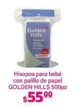 La Comer Golden Hills Hisopos para bebé con palillo de papel oferta