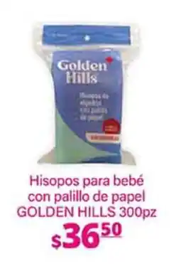 La Comer Golden Hills Hisopos para bebé con palillo de papel oferta
