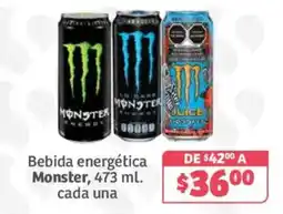 Soriana Híper Monster bebida energética oferta
