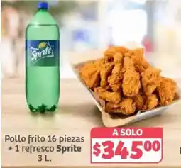 Soriana Híper Sprite Pollo frito 16 piezas oferta