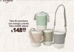 La Comer T&A HOME Taza de porcelana con manga y correa oferta