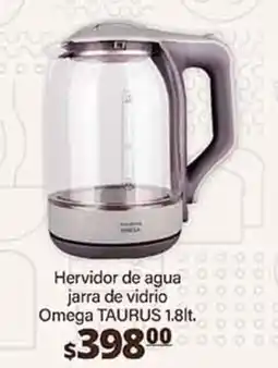La Comer Omega Hervidor de agua jarra de vidrio TAURUS oferta