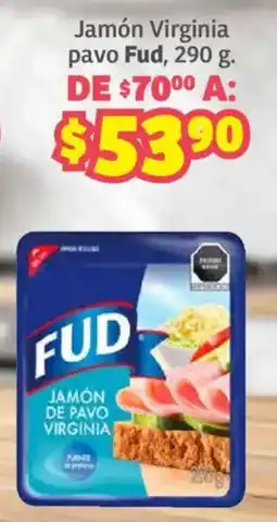 Soriana Híper Fud jamón de pavo virginia oferta