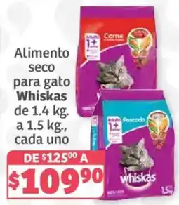 Soriana Híper Whiskas Alimento seco para gato oferta