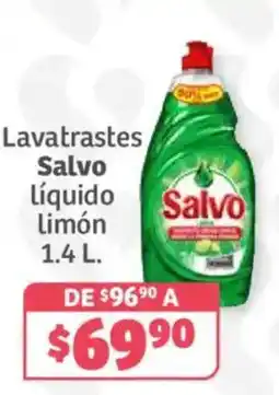 Soriana Híper Salvo lavatrastes líquido limón oferta