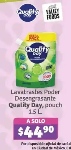 Soriana Híper Quality Day Lavatrastes Poder Desengrasante oferta