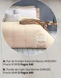 Colchas Concord Doble Vista Par de Fundas Esencial Blanco oferta