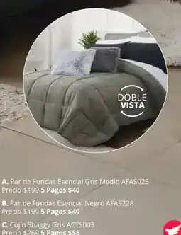 Colchas Concord Par de Fundas Esencial Gris Medio oferta