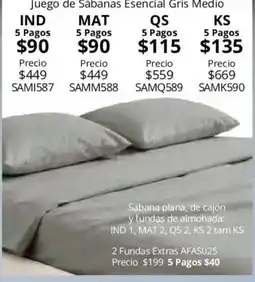 Colchas Concord Juego de Sábanas Esencial Gris Medio oferta