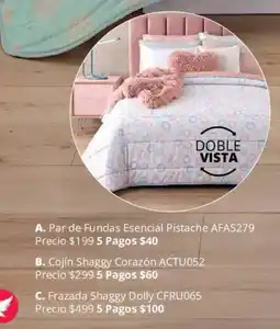 Colchas Concord Doble Vista Par de Fundas Esencial Pistache oferta