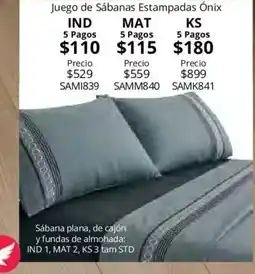 Colchas Concord Juego de Sábanas Estampadas Ónix oferta