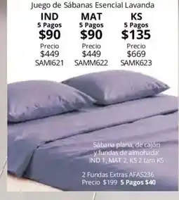 Colchas Concord Juego de Sábanas Esencial Lavanda oferta