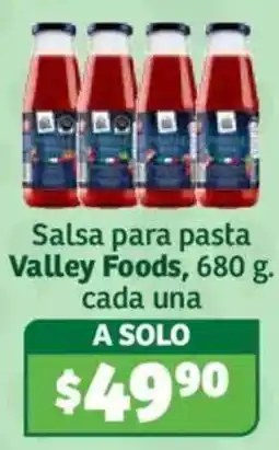 Soriana Híper Valley Foods Salsa para pasta oferta