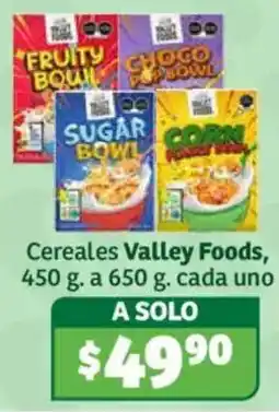 Soriana Híper Cereales Valley Foods oferta
