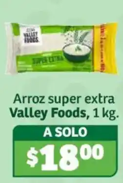 Soriana Híper Valley Foods arroz super extra oferta