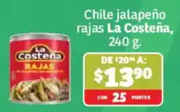 Soriana Híper La Costeña chile jalapeño rajas oferta