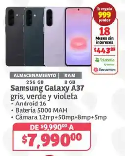 Soriana Híper Samsung Galaxy A37 oferta