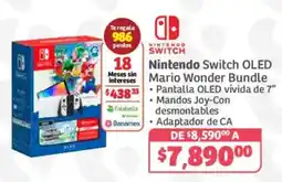 Soriana Híper Nintendo Switch OLED Mario Wonder Bundle oferta
