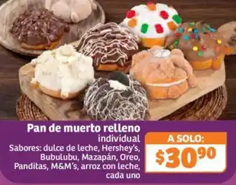 Soriana Híper Pan de muerto relleno individual oferta