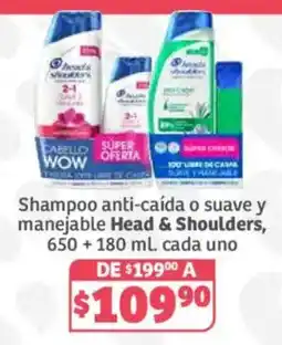 Soriana Híper Head & Shoulders shampoo anti-caída o suave y manejable oferta