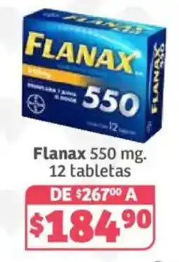 Soriana Híper Flanax 550 mg oferta