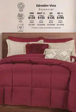 Colchas Concord Edredón Vino Essencial oferta