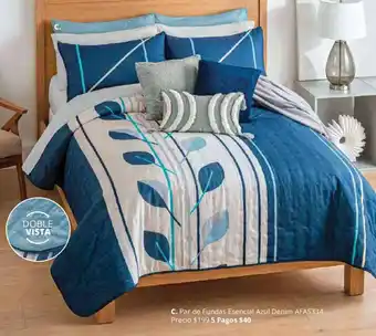 Par de Fundas Esencial Azul Denim