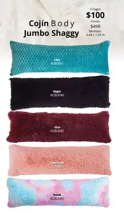 Colchas Concord Cojín Body Jumbo Shaggy oferta