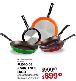 Woolworth Ekco - juego de 5 sartenes oferta