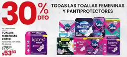 Woolworth Kotex - toallas femeninas oferta