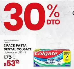 Woolworth Colgate - 2 pack pasta dental oferta