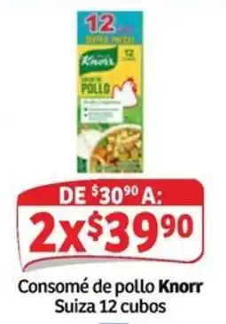 Soriana Mercado Knorr consomé de pollo 12 cubos oferta