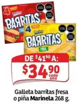Soriana Mercado Marinela galleta barritas fresa o piña oferta