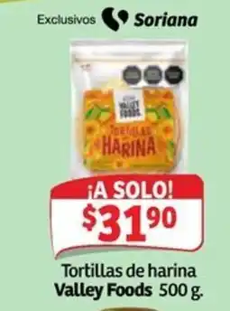 Soriana Mercado Valley Foods Tortillas de harina oferta