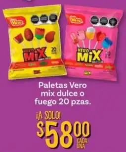 Soriana Mercado Vero Paletas mix dulce o fuego oferta