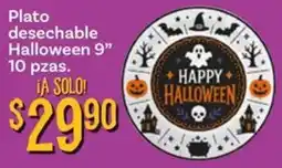 Soriana Mercado Plato desechable Halloween oferta