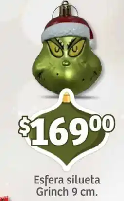 Soriana Mercado Esfera silueta Grinch oferta