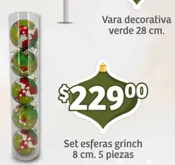 Soriana Mercado Set esferas grinch oferta
