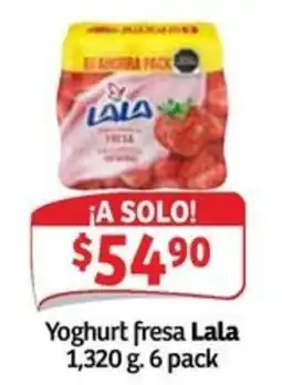 Soriana Mercado Yoghurt fresa Lala oferta