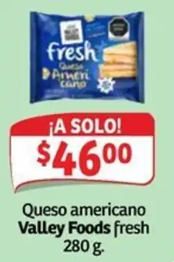 Soriana Mercado Valley Foods fresh Queso americano oferta