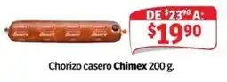 Soriana Mercado Chorizo casero Chimex oferta