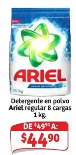 Soriana Mercado Ariel detergente en polvo regular 8 cargas oferta