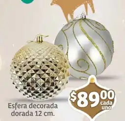 Soriana Mercado Esfera decorada dorada oferta