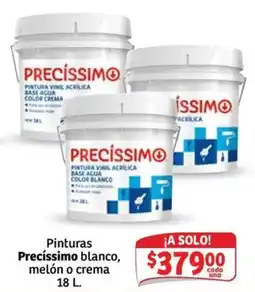 Soriana Mercado Precíssimo pinturas blanco, melón o crema oferta