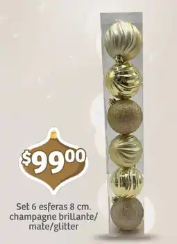Soriana Mercado Set 6 esferas oferta
