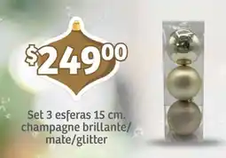 Soriana Mercado Set 3 esferas oferta