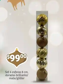 Soriana Mercado Set 6 esferas oferta