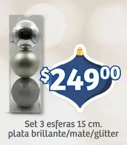 Soriana Mercado Set 3 esferas oferta